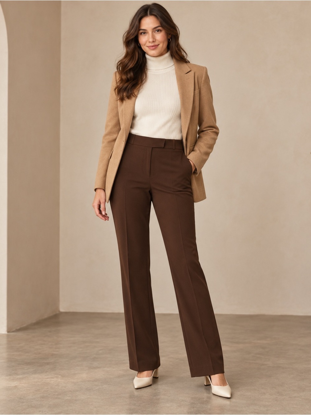 Vintage Pendleton Women's rich brown Straight Leg Dress Pants size 8